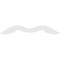 Ekena Millwork Pitch Midway Architectural Grade PVC Gable Pediment, 48"W x 14"H x 1"P (7/12) GPP048X014X100MID - alternate 5